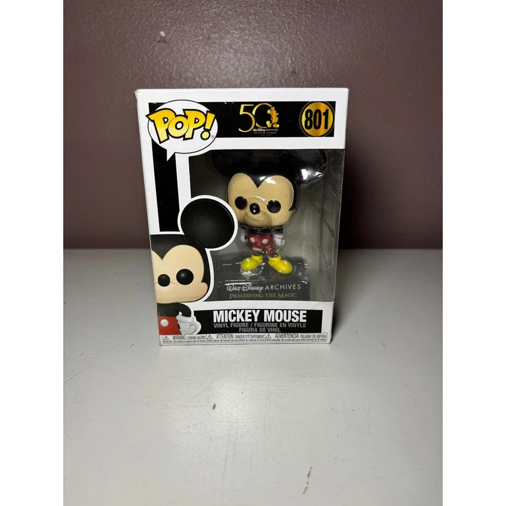 Funko Pop Disney Walt Disney Archives Mickey Mouse 50th Anniversary Figure 801